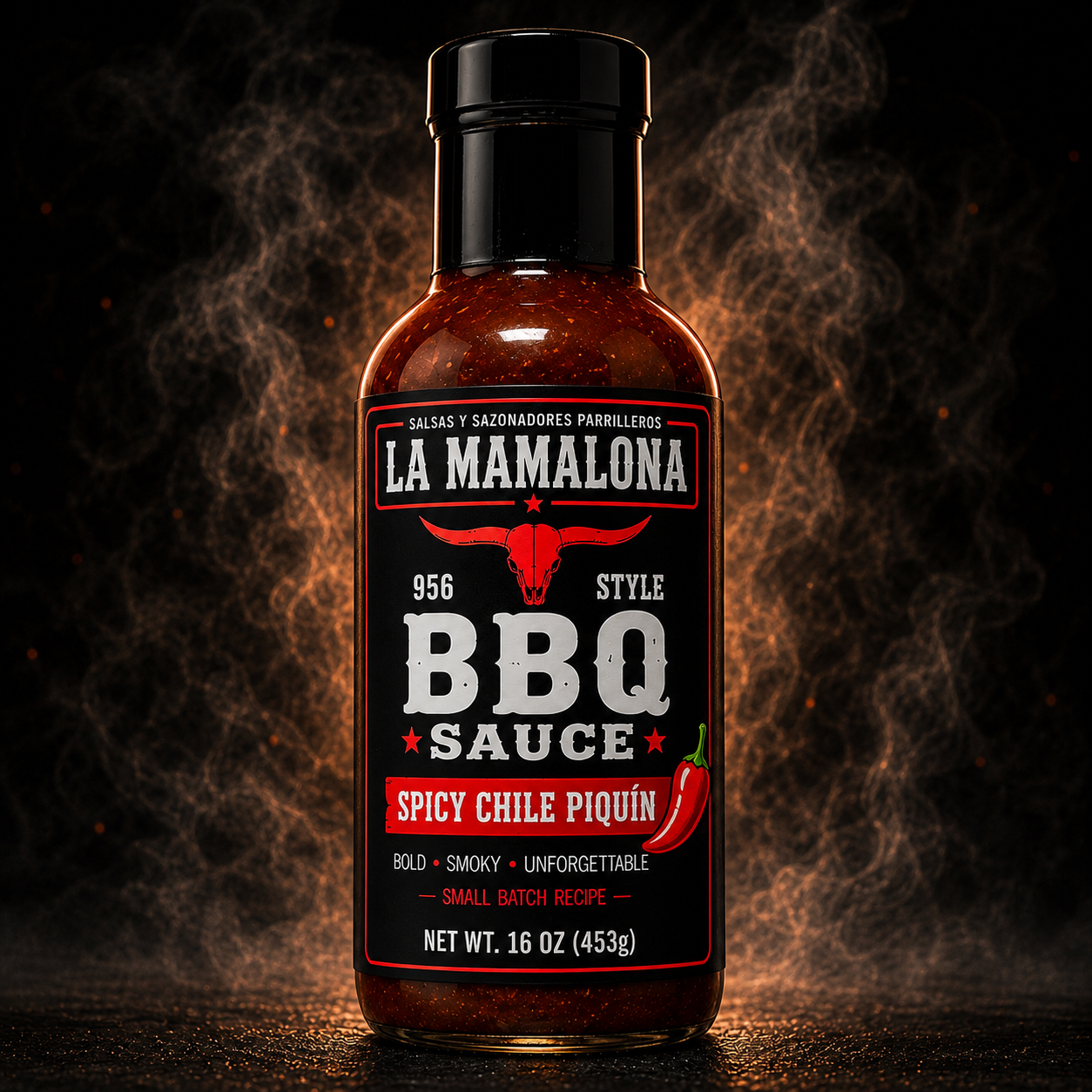 LA MAMALONA CHILE PIQUIN BBQ SAUCE